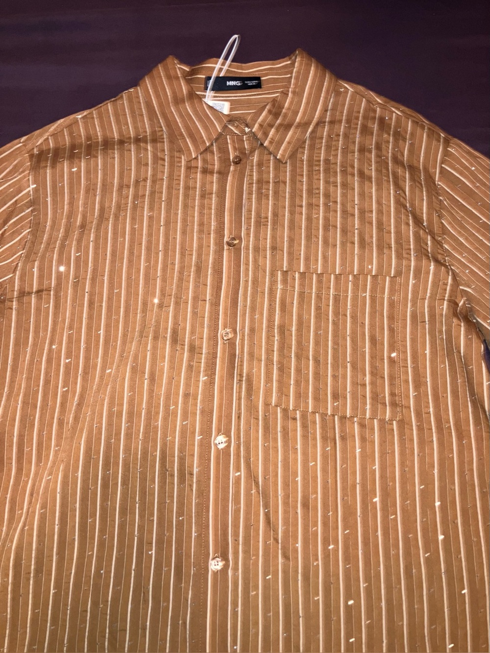 Mango Stripe Rhinestone Shirt - Picture 6 of 15